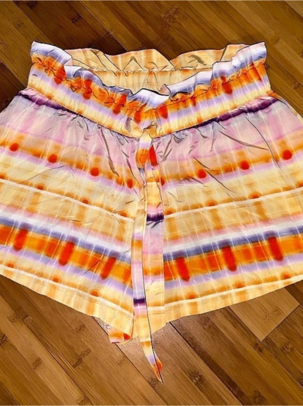 Future Collective Striped High Waist Shorts XXL